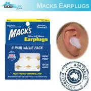 6x Mack's Pillow Soft Silicone Moldable Earplugs Snore Swim Study Ear Plugs 22dB
