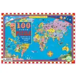 美國 EEBOO 拼圖 — WORLD MAP 100 PIECE PUZZLE 世界地圖 (100片)