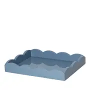 Addison Ross Blue Scalloped Ottoman Tray