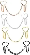 WRITWAA 4pcs Love Nose Ring Non Piercing Nose Clip Nose Jewelry Heart Nose Chain Heart Nose Ring Nose Non Piercing Decoration Non Piercing Nose Ring Heart Nose Clip Nose Clip Jewelry