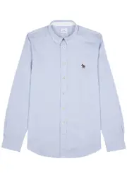 PS Paul Smith Logo Cotton Shirt - Light Blue - S S