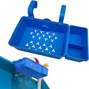 Pool Side Storage Basket - Adjustable Pool Storage Basket - Double Hook Lightweight Organizer Holder Container for Garden Porch Beach Deck Swimming Patio