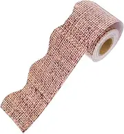 TEHAUX 1Roll Bulletin Board Border Trim Removable Blackboard Decor for Classroom Decoration Burlap Pattern Trim for Festival Bulletin Board Decor