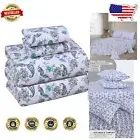 Elegant 4-Piece Flannel Bed Sheet Set - Full Size with Durable Fade Resistance