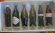 1998 Coca-Cola "Evolution of the Coca-Cola Contour Bottle" Set 6 Mini Bottles
