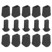 25Pcs Plastic Flat Bell End Stoppers, Cord Ends Lock with Lid, Grey