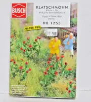 Busch 1255 1/87 HO Poppy Plants Kit NIB