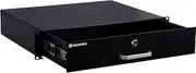 RackPath 2U Rack Mount Drawer for 19 Inch AV/Network/DJ Equipment Racks or Cabinets with Lock and Key