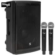 Stagg 12" 150W Bluetooth Battery Powered Active Speaker With Microphone AS12B US