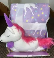 Therapedic Blanket & Buddy 6Lb Weighted Blanket & 2Lb Plush Toy UNICORN