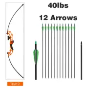 Recurve Bow Hunting Bow Adult Outdoor Shooting Practice Bow Ru(Origin) Bow and A