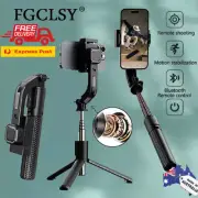 Bluetooth Gimbal Stabilizer Selfie Stick Tripod for Smartphone Live