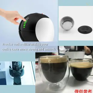 Sun6不鏽鋼可填充咖啡膠囊可重複使用咖啡膠囊杯過濾器套裝，兼容DOLCE GUSTO EDG Lumio系列咖啡機