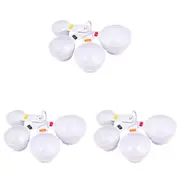 3x 4pc Appetito Plastic Measure Cups Home Kitchen Cooking/Baking Utensils White
