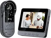 TKMARS Wireless Doorbell with Outdoor Camera Waterproof 1080P 4.3 Inch Screen Video Doorphone Video Intercom for Family 170° Viewing Angle, Video Door Phone for Home, Intercom without WiFi