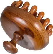 BESTYASH Natural Wooden Scalp Massager Comb Multi Functional Hair Tool for Curly Hair Ergonomic Design for Dandruff Removal Acupoint Stimulation Comfortable Shampooing Massaging Experience