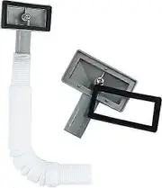 Sink Extendable Overflow Pipe, Square Connection 2 Pcs.