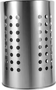 VERDANVERSE Stainless Steel Draining Basket for Utensils Wall Mountable Cutlery Holder for Chopsticks Spoons and Forks Kitchen Organizer for Efficient Space Saving