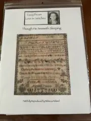Sampler Though He Seemeth Sleeping Counted Cross Stitch Instructions 1874 Design