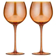 2pc Tempa Verity Gin/Tonic Drink Crystal Glass Home/Barware Premium Set Amber