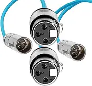 KONDOR BLUE 14" Mini XLR Male to XLR Female Audio Cable BLACKMAGIC BMPCC4K Camera Video Assist 4K Sharp 8K. 3 Pin XLR Adapter Microphones Mixers. (2 Pack)