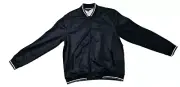 "New" Ben Sherman Jacket Navy Blue Rib Collar Trim Snap Front Pockets - Size: S