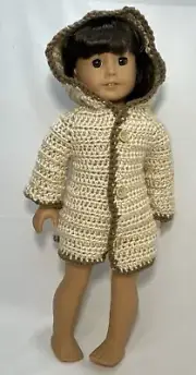 Crochet Doll Jacket Handmade For Type 18” doll Color Brown- Doll Not Included