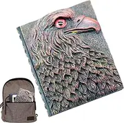 Vintage Notebook | 3D Cover Notebook - Vintage Eagle Embossed Notebook - Antique Handmade Journal, Hardcover Liner, Writing Notebook Gift for Men Women7.87x5.9inch