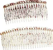Generic 2Pcs Decorative Hair Combs for Styling Curved Hairdressing and Massage Combs Small Side Combs for Thick Hair User Friendly Bangs Insert Tool for Various Hairstyles