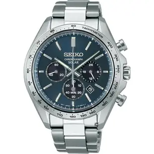 SEIKO 精工錶 CS 計時太陽能腕錶-V175-0FA0B(SBPY163J)-40mm-藍面鋼帶【刷卡回饋 分期0利率】【跨店APP下單最高20%點數回饋】