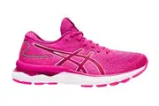 ASICS Women's Gel-Nimbus 24 Running Shoes (Fuchsia Red/White, Size 7)