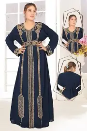 Arabic Party Kaftan Women's Luxury Dress For Wedding Hand Beaded Dress