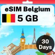 eSIM Belgium - 5 GB - 30 Days - Travel eSIM | QR code activation