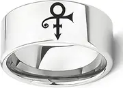 [Generic] Prince American Singer Ring Titanium Steel Music Jewellery of Freedom to Create Logo