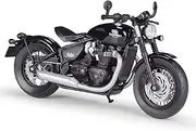 1 12 for Triumph Bonneville Bobber Alloy Motorbike Model Decoration Desk Souvenirs Toy Series Men Boys(Black)