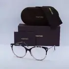 TOM FORD FT5770-B 055 Shiny Blush Havana/Rose Gold/Clear Blue Light Block 54m...