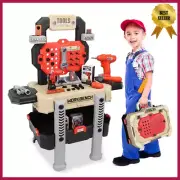 Kids Workbench Tool Bench Construction Pretend Role Play Toy Set Kids Gift Xmas