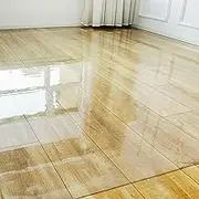 Clear Chair Mat for Wooden Floors Transparent PVC Carpet Protector for Entrance Hall Bedroom and Office Waterproof Tablecloth for Coffee Table (120x120cm 2.1mm Thick)