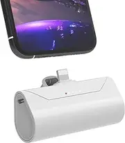 6000mAh Mini Power Bank PD 20W USB C Fast Charge Built-in Plug Ultra-Compact Pocket Charger Cute Battery Pack Phone Charging Portable Power Bank Compatible with iPhone14/13/12 Airpods and More(White)