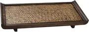 DONFAMDS Rectangle Serving Tray for Snacks Tea and Water Cups Beautiful Rustic Design for Home Cafe and Restaurant Tabletop Decor for Entertaining and Outdoor Events