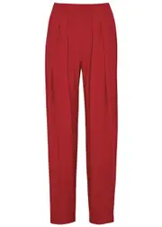 Norma Kamali Tapered Stretch-jersey Trousers - Red - L (UK14 / L) L (UK14 / L)