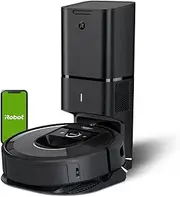 iRobot Roomba i7+ Robot Vacuum with Automatic Dirt Disposal - Empties Itself for up to 60 Days, Wi-Fi Connected, Smart Mapping, Compatible with Alexa, Ideal for Pet Hair, Carpets, Hard Floors, Black