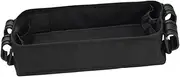 Abaodam Stroller Snack Tray Organizer for Clip Food Tray Attachment Push Handle Durable Canvas Lightweight Design Black XL