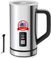 Espumador Electrico De Leche Vaporizador Automatico Leche Fria Y Caliente Acero