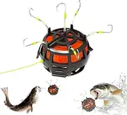 Reverse Bottom Bait Cage Fishing Hook, 360° Rotating Upside-Down Bait Cage Hooks, 6-Hook Block Baits Carp Feeder Rig, Compatible with Powder, Pellet