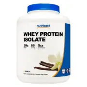 Whey Protein Isolate Powder Vanilla 5 Lbs by Nutricost