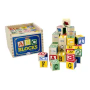 Schylling Alphabet Wood Building Blocks Kids Learning/Educational Toy/Game 19m+