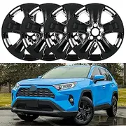 WheelX 17 inch Hubcap Wheel Skin Covers Compatible with 2019-2025 Toyota RAV4 XLE Hybrid XLE, Durable ABS Plastic Rim Covers (Set of 4), Fit for Standard Wheels - Snap On Tire Cover Replacement
