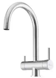 Oliveri ESSENTIALS ROUND GOOSE NECK FILTER TAP 330mm 3-Way Polished Chrome