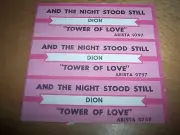 3 Dion And The Night Stood Still / Tower Of Love Jukebox Title Strips